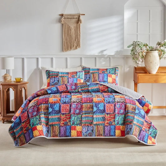 Modern Reversible All-Season Bedspread Set
