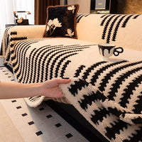 Luxury Tufted Fleece Sofa Cover