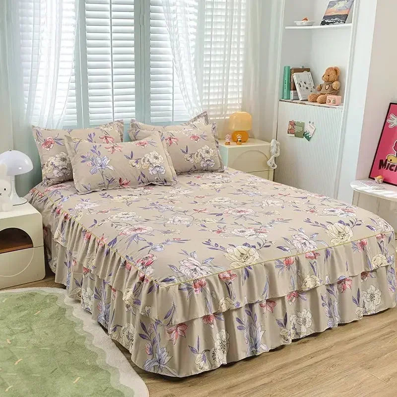 Elegant Floral Anti-Slip Bedset