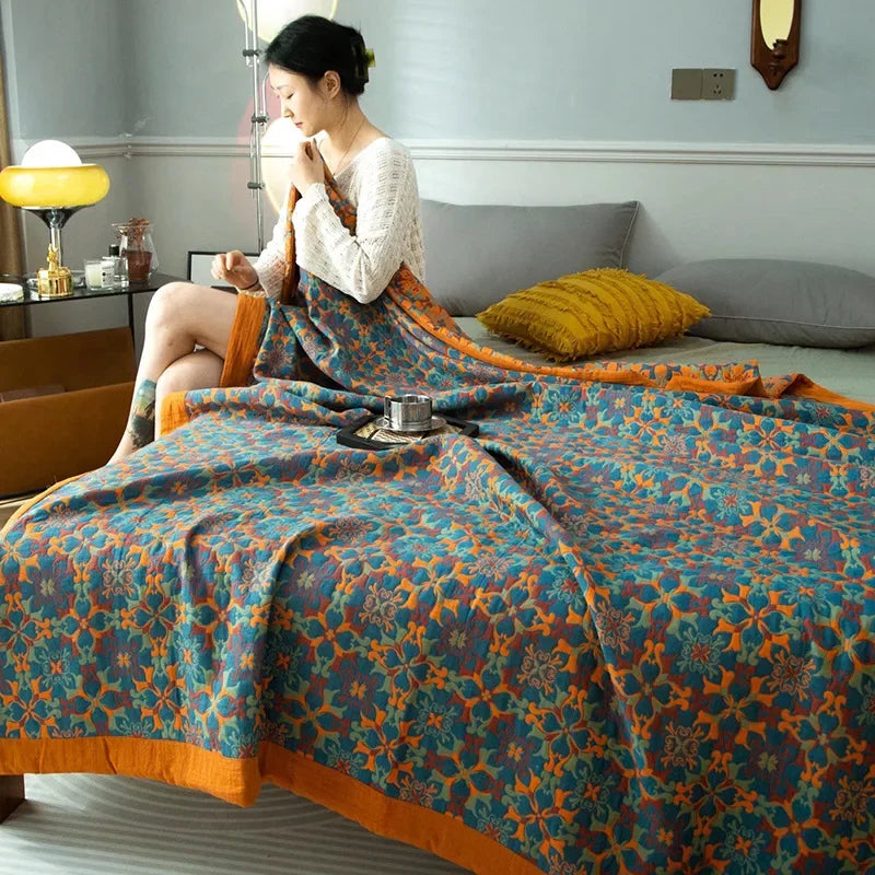 Triple-Layered Breathable Cotton Jacquard Quilt