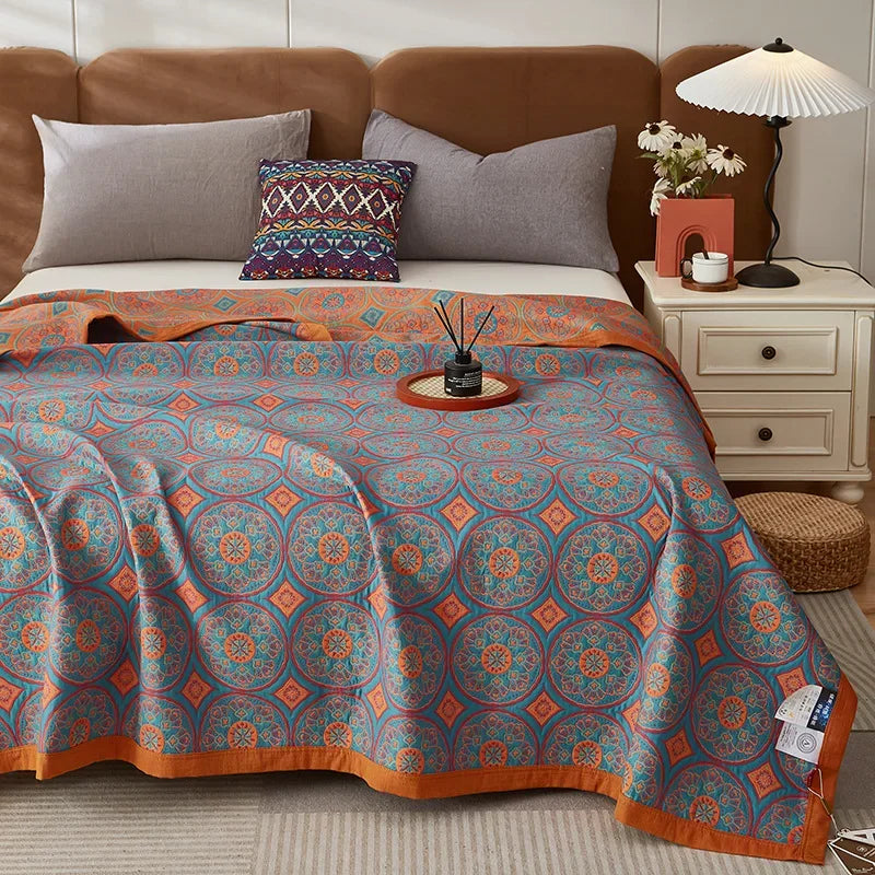 Triple-Layered Breathable Cotton Jacquard Quilt