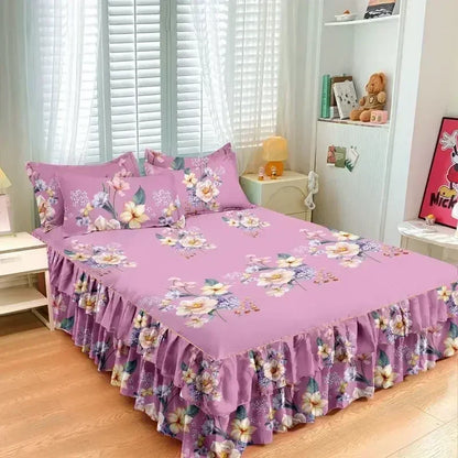 Elegant Floral Anti-Slip Bedset