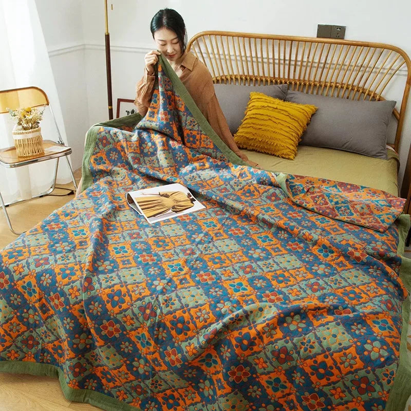 Triple-Layered Breathable Cotton Jacquard Quilt