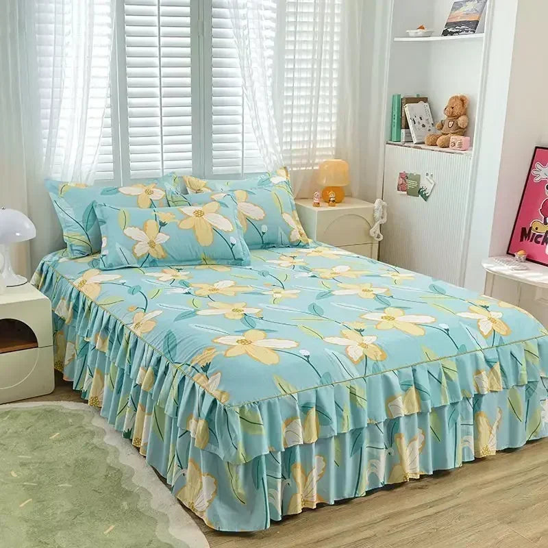Elegant Floral Anti-Slip Bedset