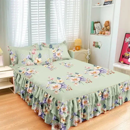 Elegant Floral Anti-Slip Bedset