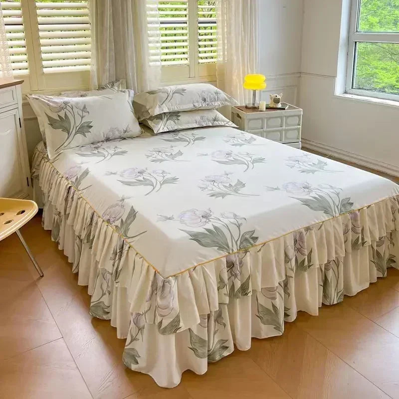 Elegant Floral Anti-Slip Bedset