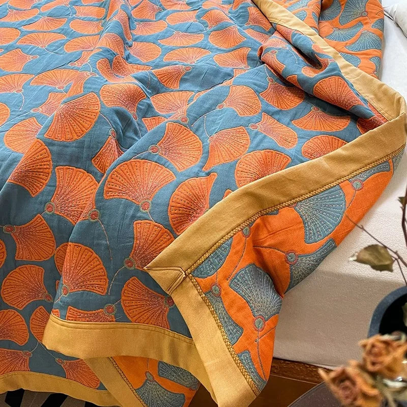 Triple-Layered Breathable Cotton Jacquard Quilt