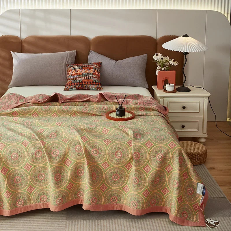 Triple-Layered Breathable Cotton Jacquard Quilt