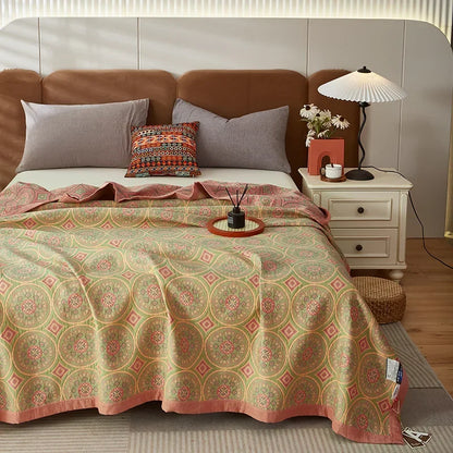 Triple-Layered Breathable Cotton Jacquard Quilt