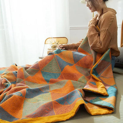 Triple-Layered Breathable Cotton Jacquard Quilt