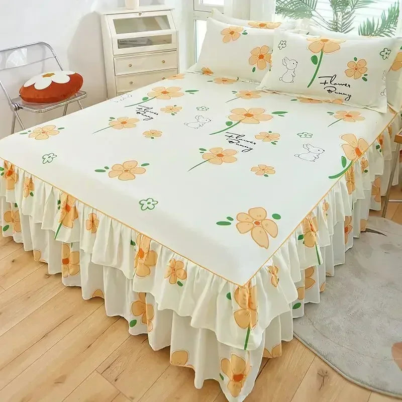 Elegant Floral Anti-Slip Bedset