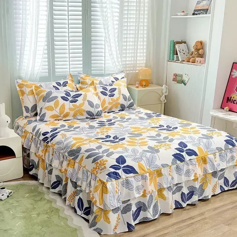 Elegant Floral Anti-Slip Bedset