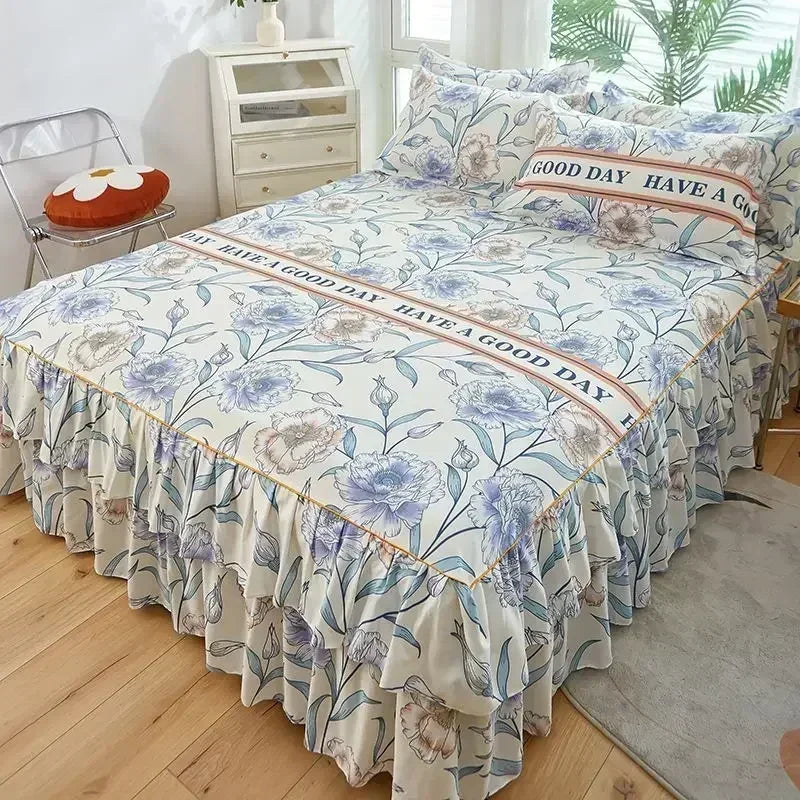 Elegant Floral Anti-Slip Bedset