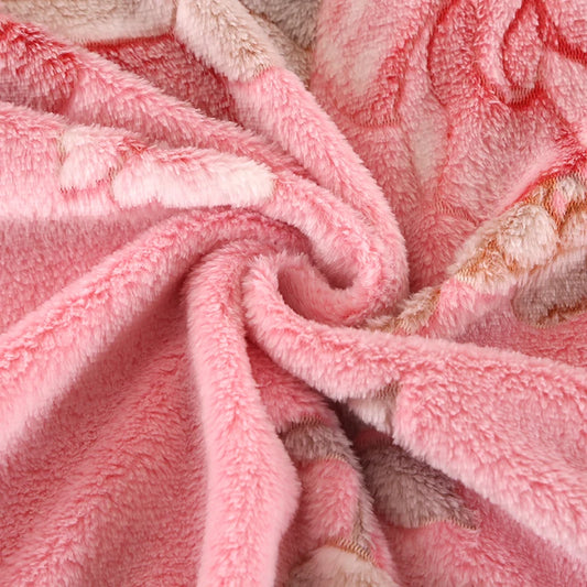 Vintage Floral Plush Fleece Throw