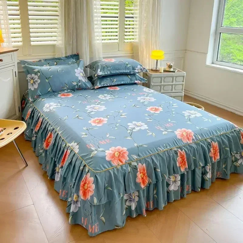 Elegant Floral Anti-Slip Bedset