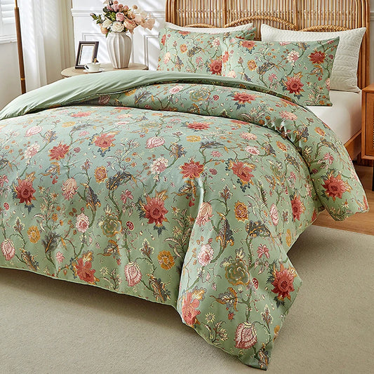 Vintage Floral Brushed Bedding Set