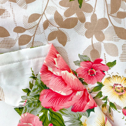 Elegant Botanical Reactive Print Fitted Sheet