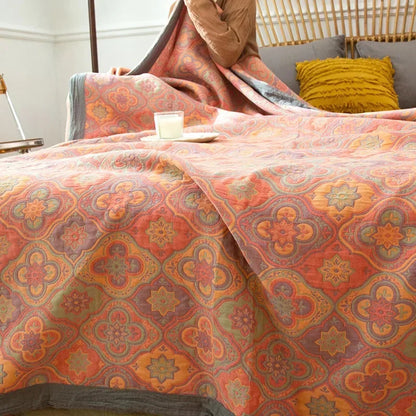 Triple-Layered Breathable Cotton Jacquard Quilt