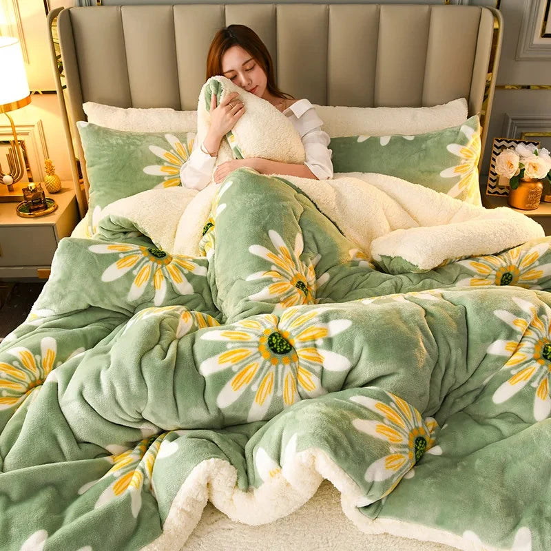 Ultra-Warm Thickened Flannel Winter Comforter
