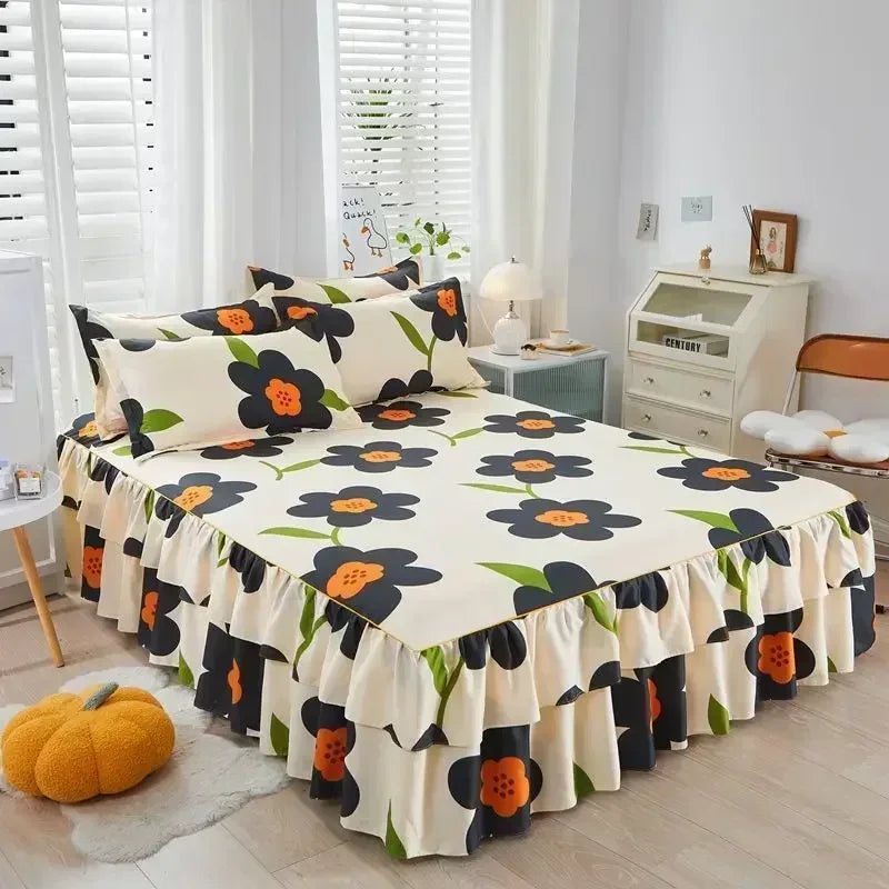 Elegant Floral Anti-Slip Bedset
