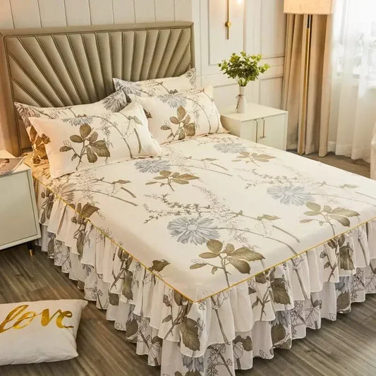 Elegant Floral Anti-Slip Bedset
