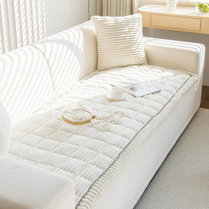 Premium Quilted Flannel Sofa Protector