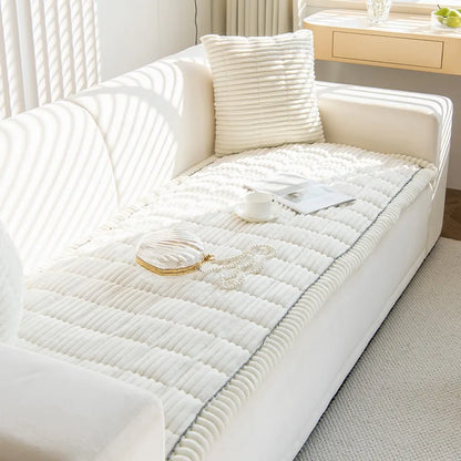 Premium Quilted Flannel Sofa Protector