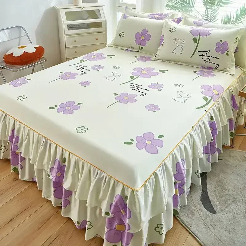 Elegant Floral Anti-Slip Bedset