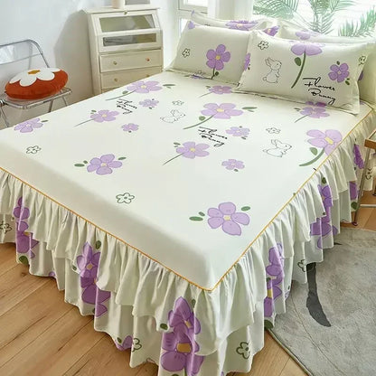 Elegant Floral Anti-Slip Bedset
