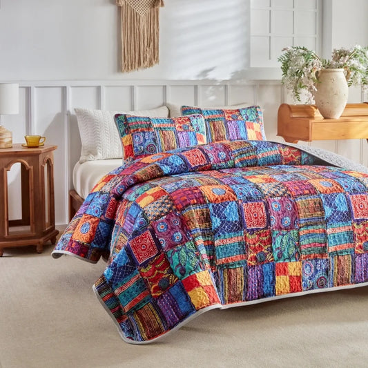 Modern Reversible All-Season Bedspread Set