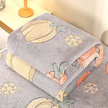 Vintage Floral Plush Fleece Throw