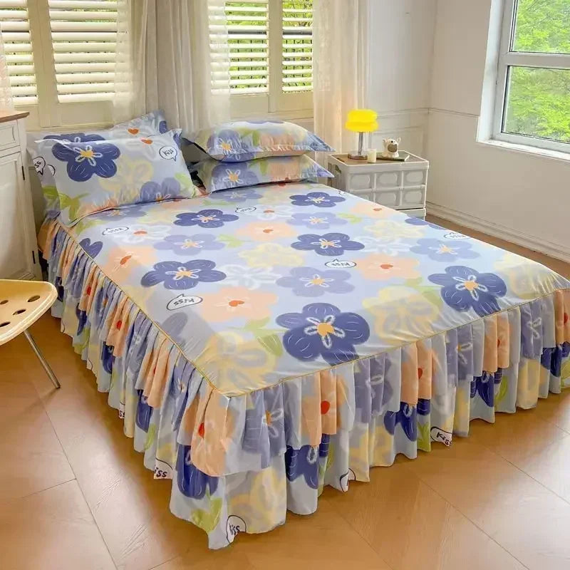 Elegant Floral Anti-Slip Bedset
