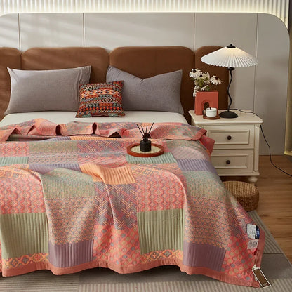 Triple-Layered Breathable Cotton Jacquard Quilt