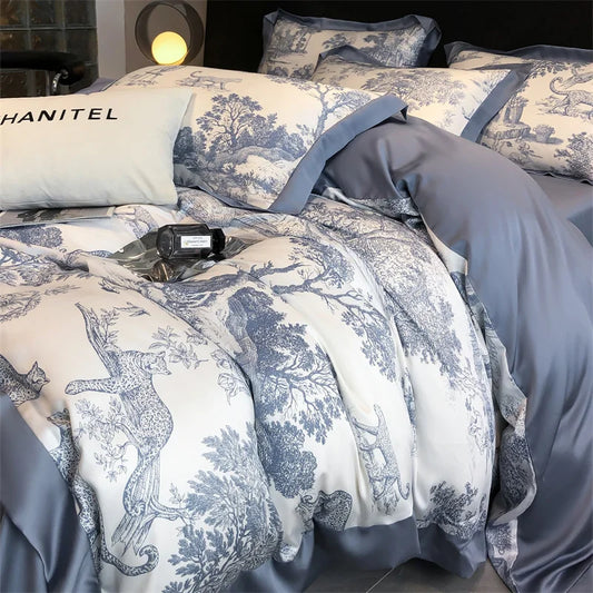 Luxe Eucalyptus Leopard Silk-Soft Bedding